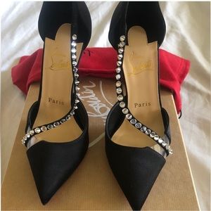 Krystal Cross 100 Crepe Satin Louboutin